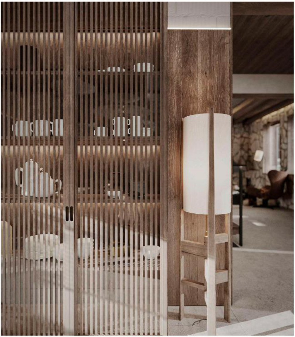 Dish cabinet interior