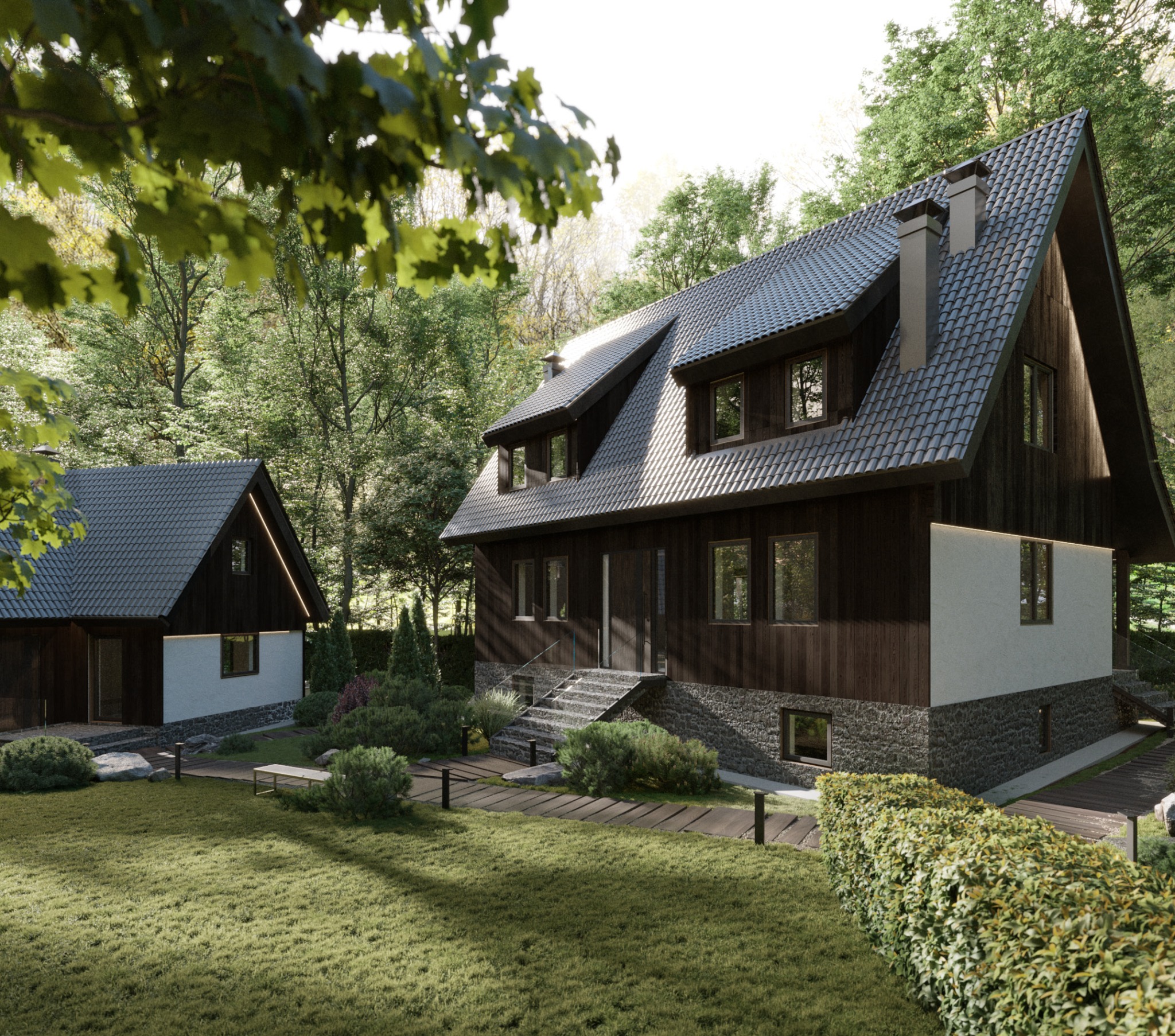 Main villa in forest